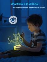 Lámpara Nocturna LED 3D De Anime Gato Cartón Toque Interruptor Seguro Para Niños Decoración De Habitación Regalos De Cumpleaños Y Navidad - details 4
