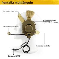 Auricular Táctico ABBREE Para Walkie Talkie U94-PTT Compatible Con Baofeng UV-5R AR-152 UV-32 Radio De Doble Vía Para Exteriores Y Campo - details 2