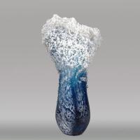 Jarrón Ola Marina - Decorativo de Resina Azul Oceánico, Pieza de Arte para Decoración de Hogar y Diseño de Interiores - details 4