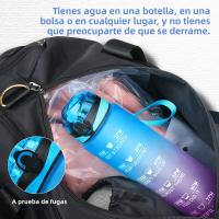 Botella Deportiva De 1000ml Con Marcador De Tiempo a Prueba De Fugas Para Exteriores Gimnasio Fitness Uso Adulto Material Reutilizable - details 6