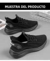 Zapatillas Casuales Para Mujer Transpirables De Malla De Aire Con Punta De Calcetín Slip-on Outdoor Zapatos Con Plataforma Gruesa - details 13