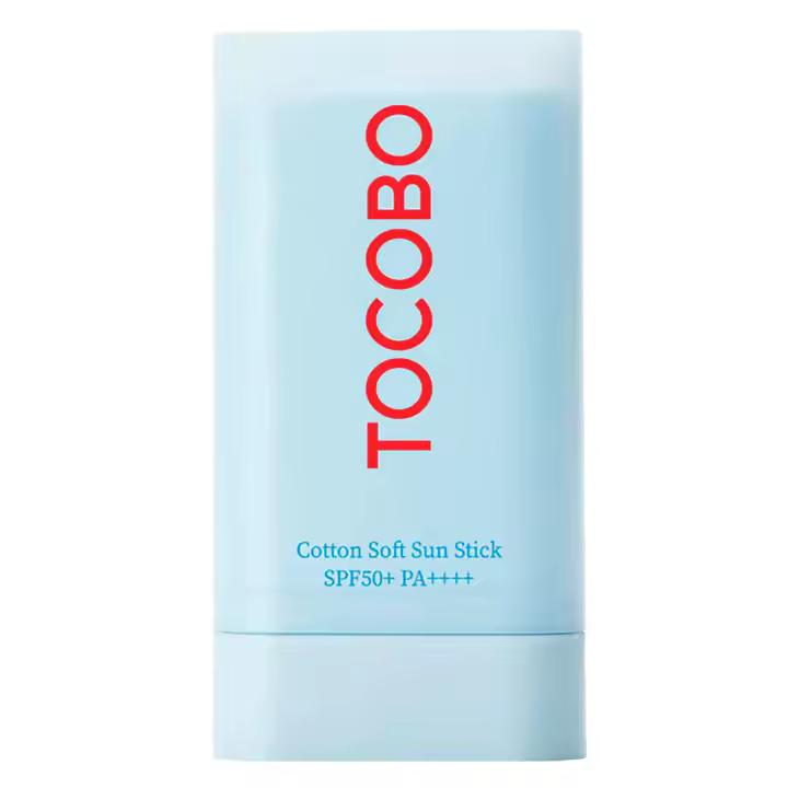 TOCOBO Cotton Soft Sun Stick SPF50+ PA++++ | Protector solar facial coreano matificante, vegano y sin brillos 19g - 1