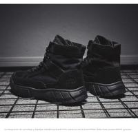 Botas De Cuero Impermeables Para Hombre Botines De Moda Casual Para Otoño Y Primavera Zapatos De Deporte De Media Calf High Para Senderismo Exterior - details 30