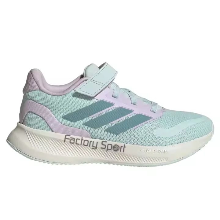 ADIDAS RUNFALCON 5 EL VELCRO VERDE AGUA/LILA PARA NIÑA - 1