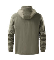 Chaqueta De Corrida Para Hombres Impermeable Y a La Viento Con Capucha Ligera Y Transpirable Ropa De Escalada Y Pesca - details 18