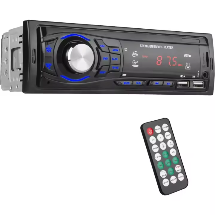 Autoradio Bluetooth 5.0 FM 60Wx4 Manos Libres MP3 USB TF Ios Android COSHANO - 1