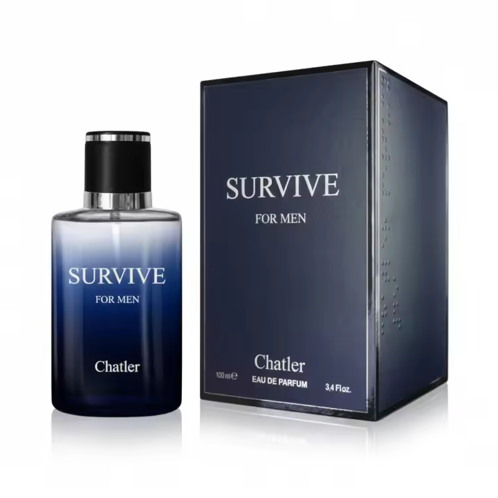 Perfume masculino Survive Chatler Eau de Parfum, fragancia intensa y elegante con un carácter moderno y masculino, ideal para el uso diario o momentos especiales. Aroma duradero y equilibrado. Presentado en frasco original con estuche. 🚚 Envíos a España - 1