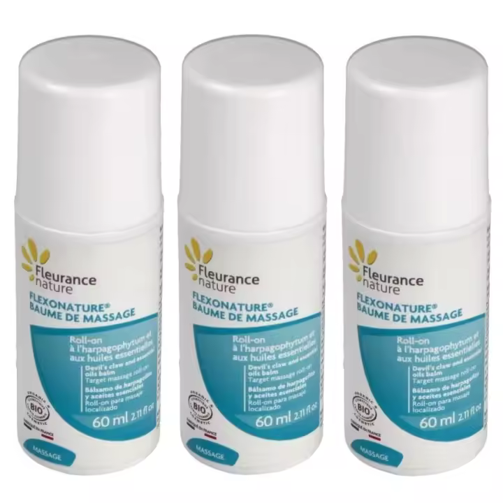 Fleurance Nature. Flexonature Rescue Gel Garra Del Diablo. Harpagofito Rollon 60 ml. Ingredientes Naturales. Alivio Inmediato. Masaje De músculos y Articulaciones. Bienestar Sin Dolor. Lote 3 Unidades Rollon 60 ml - 1