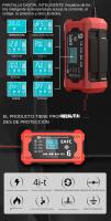 Cargador De Batería Para Coche 6A 12V Dispositivo De Recarga Inteligente Para Baterías De Plomo-Acido Con Pantalla LCD Para Coches Y Motocicletas - details 3