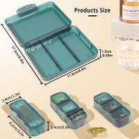Organizador De Pastillas Portátil Para Viajes Caja De Medicamentos Semanal Con Doble Protección Impermeable Para Medicamentos Diarios - details 2