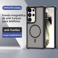 Funda De Teléfono Magnética Para Samsung S25 Ultra S23 S24 Ultra plus Anti Caída En Cuatro Esquinas Color Sólido Compatible Con Magsafe Resistente Al Choque Y a Las Manchas - details 0