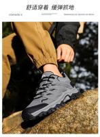 Zapatos De Senderismo Para Hombres Comodidad Antideslizante Suela Gruesa Resistente Al Desgaste Zapatillas De Moda Para Caminar Con Laces - details 2