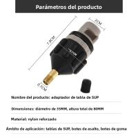 Adaptador De Válvula De Inflación Para SUP Paddleboard Kayak Y Bomba De Coche CC33 Nozzle Air Valve Adapter Para Deportes Acuáticos - details 3