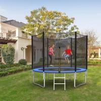 Trampolín Portátil Para Niños De 140 cm/160 cm,Cama Elástica - Trampolín 6 FT/8 FT Ideal Para Regalo De Navidad, Espuma Anticolisión Para Saltar Y Actividades De Trampolín Interior En Trampolín Interior Para 4-15 Años - details 4