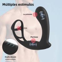 FLXUR Masajeador De Prostata Para Hombres Juguete Sexual Con Anillo Para Pene Y Plug Anal Vibration Dual Control Remoto Inalámbrico IPX7 Impermeable - details 2