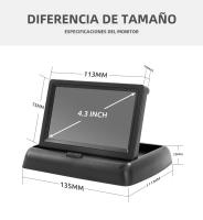 MJDOUD Monitor De Coche Con Cámara Trasera Pantalla TFT LCD HD De 4.3 Pulgadas Cámara De Apoyo LED Para Estacionamiento Fácil Instalación - details 3