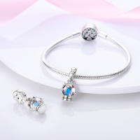 Beadas De Corazón Colorido En Plata Para Joyería De Pulsera Y Collar Con Encanto Para Chicos Y Chicas Accesorios De Moda Irregular - details 92