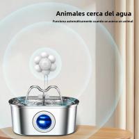 Fuente Automática De Agua Para Gatos Y Perros 108oz/3.2L Con Bomba Silenciosa Y Luz LED Acero Inoxidable Dispensador De Agua Para Mascotas - details 5