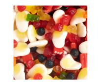 VIDAL Funny Mini Mix bolsa de 1Kg aprox 430 uds está compuesto por ositos, moritas, huevos fritos y ladrillos de regaliz, formato mini. Sabor a Fresa, mora, limón, naranja, manzana y piña sin gluten sin grasa sabor original Vidal garantizado - details 3