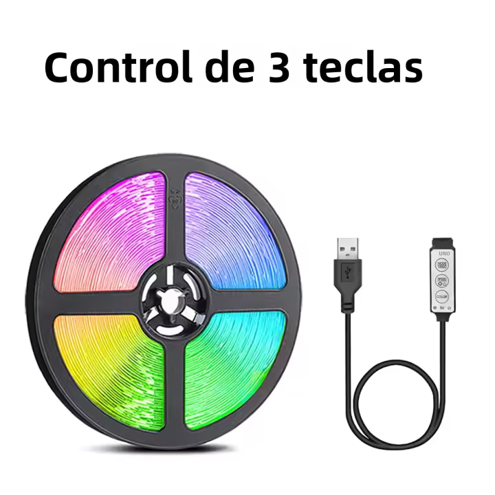 Luces LED RGB Para TV Con Control USB 5V Fita Flexible Para Luz De Fondo De TV Decoración De Fiesta En Casa Incluye 3 Botones - 1