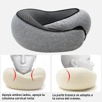 Almohada De Viaje En Forma De Caracol De Espuma De Memoria Soporte De Cuello Ajustable Portátil Suave Para Descanso Del Mediodía Y Sueño - details 4