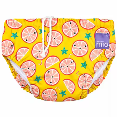 Bambino Mio - Pañal bañador reutilizable Zumo de Cítricos para bebé, con capa impermeable oculta y perneras anti fugas, forro de algodón rizado suave y cintura ajustable - 1