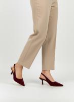 Calzados soraia, Zapatos de Salón Destalonados Minimalistas de Punta Fina para Mujer con Tacón Bajo (Kitten Heel), Correa Trasera Ajustable y Acabado Suave - Elegantes para Oficina y Fiesta - details 1