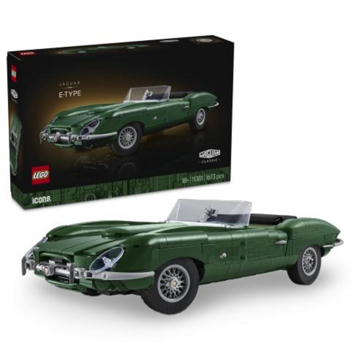 LEGO® 11381 Icons Jaguar E-Type – Kit de construcción de modelo de coche
