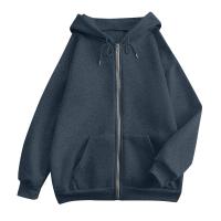 Sudadera De Mujer Con Capucha Abrigo Casual De Color Sólido Otoño E Invierno Con Bolsillos Y Cierre De Cremallera Largo Manga Para Calle - details 25