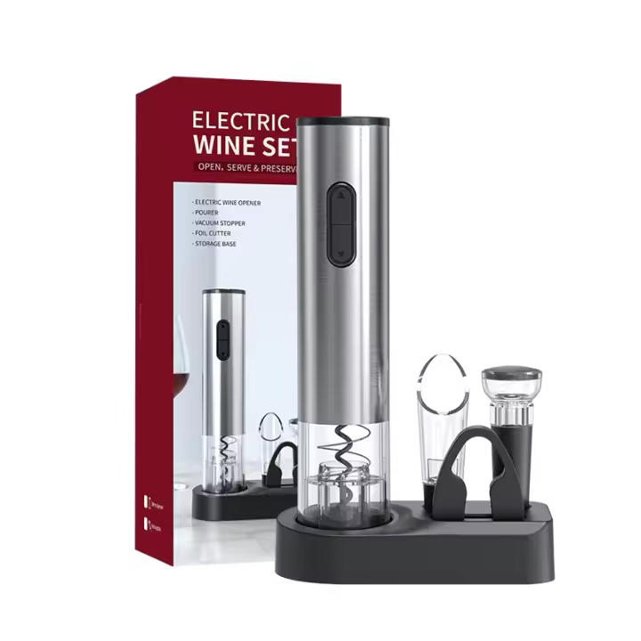 Mysticlejoy Abrevidrios Eléctricos Automáticos VBGS-KB1-602002 Para Botellas De Vino Tinto Herramienta De Apertura De Botellas De Acero Inoxidable - 1