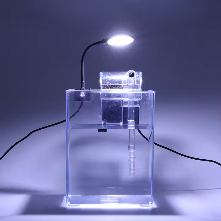 Juego De Acuario De Peces En Forma De Tanque Fácil De Instalar Para Escritorio Silencioso Ideal Para Dormitorio Y Oficina Regalo Para Niños En Cumpleaños - 1