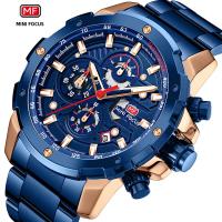 Reloj De Pulsera De Cuarzo Para Hombre MINI FOCUS Gran Dial Resistente Al Agua Con Función De Calendario Y Luz Trasera Acero Inoxidable Estilo Casual - details 3