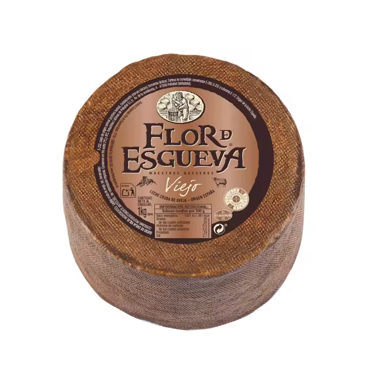 FLOR DE ESGUEVA Queso viejo de oveja mini madurado en corteza natural peso aproximado pieza 1 kg elaborado con leche cruda - 1