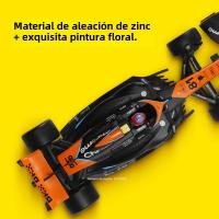 McLaren MCL60 F1 Miniatura De Coche De Acción a Escala 1:24 Juguetes De Aleación De Metal Con Ruedas Giratorias Regalo Para Niños - details 1