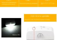 Luz Nocturna LED Mini Con Sensor De Movimiento PIR Para Dormitorio Baño Pasillo Armario Conector EU/US Incluye Rectángulo 5V - details 7