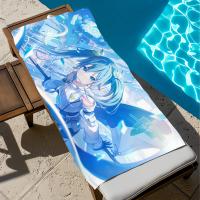 Toalla Deportiva Rápida Secado M-Miku-U Dibujos Animados Suave Para Viaje Gimnasio Sauna Spa Baño Camping Playa Tamaño 100x200CM - details 5
