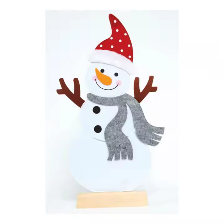 Guirma Muñeco Nieve Sobremesa 67 cm de Madera - 1