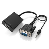 Adaptador De Cable VGA a HDMI Compatible 1080P Splitter De Audio Y Suministro De Energía Para PC Laptop Proyector - details 1