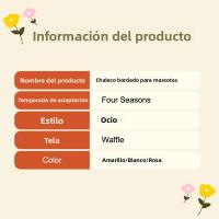 Chaleco Para Mascotas De Punto De Tela Suave Y Cómodo Transpirable Con Hebilla De Adhesión Para Perros Y Gatos Adecuado Para Primavera/Verano - details 7