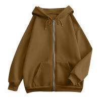 Sudadera De Mujer Con Capucha Abrigo Casual De Color Sólido Otoño E Invierno Con Bolsillos Y Cierre De Cremallera Largo Manga Para Calle - details 19