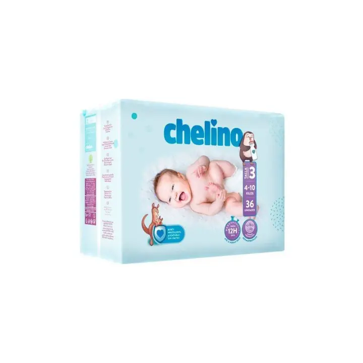 Pañales Chelino Talla 3 Absorción Rápida 36 Unidades - Protección Duradera - 1