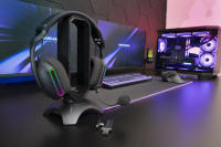 Mars Gaming MHW-PRO, Auriculares Gaming Inalámbricos ARGB Flow, Sonido 3D Envolvente 7.1, Bluetooth 5.3 + 2.4GHz + Jack 3.5mm, Diseño Ergonómico Ultraligero, Micrófono Dual, Multiplataforma, Cascos PC Negros o Blancos - details 2