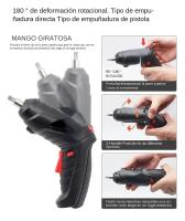 Set De Destornilladores Eléctricos Portátiles Sin Cable 47 PCS 3.6V Con Batería De 1800mAh Para Mantenimiento Doméstico - details 1