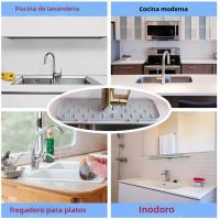 Alfombrilla De Fregadero Ecológica De Silicona Protector De Encimera Absorbente Para Grifo Y Drenaje De Cocina Accesorio Para El Hogar - details 5