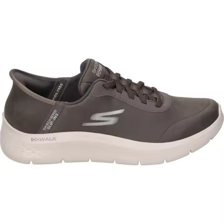 SKECHERS | Zapatilla Skechers Slip-ins: GO WALK Flex Smooth Motion para Hombre – Deportiva Marrón Slip Ins con Cordones Elásticos – Air Cooled Memory Foam – Ultra Go – Apto para Lavadora – Modelo 216326-BRN - 1