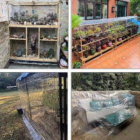 Tela Transparente Impermeable Y Antigolpes De PVC Para Jardín Cobertura Protectora Para Plantas De Suculentas Y Terrazas Previene La Neve - details 5