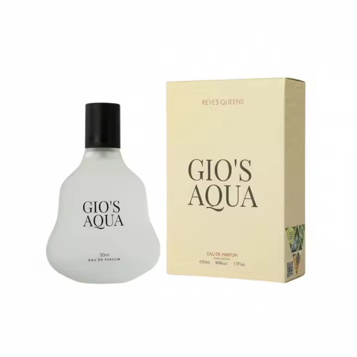 Perfume masculino Gio’s Aqua Eau de Parfum 50 ml de Reyes Queens , aroma fresco y elegante ideal para uso diario o ocasiones especiales. 🚚 Envíos a España 24/48 horas. - 1