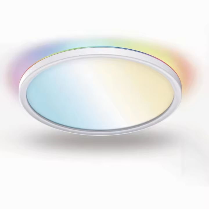 PLAFÓN CIRCULAR RGB + CCT REGULABLE, LÁMPARA TECHO SUPERFICIE, MANDO A DISTANCIA, Ø30X3CM, LUMILEDS CHIP, ILUMINACIÓN DE AMBIENTE INTERIOR, NO FLICK, PARA SALÓN, DORMITORIO Y BAÑO - 1