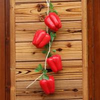 Decoración Artificial De Frutas Y Verduras De Espuma Realista Para Cocina Estilo Chino Pimiento Rojo Cebolla Ajo Maíz 1 Pieza - details 6