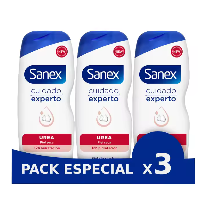 Gel de Ducha Sanex Cuidado Experto Urea nutritivo 600ml - 1
